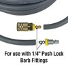 Primefit 1/4in x 50 Foot Premium Rubber Push Lock Air Hose with Coupler and Plug NPL14050C